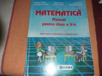 MATEMATICA MANUAL PENTRU CLASA A V A /TD foto