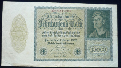 10000 MARK 1922 GERMANIA foto