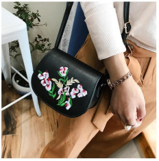 Geanta Dama GD208 Mini Flower Pattern Black foto