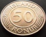 Cumpara ieftin Moneda 50 KRONUR / COROANE - ISLANDA, anul 1970 *cod 526 = Parlament, Europa