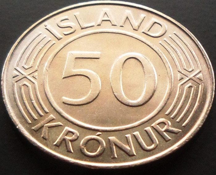 Moneda 50 KRONUR / COROANE - ISLANDA, anul 1970 *cod 526 = Parlament