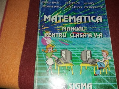 MATEMATICA MANUAL PENTRU CLASA A V A /TD foto