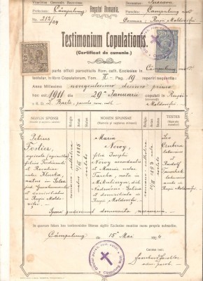 Act Prefectura Campulung 1924 foto