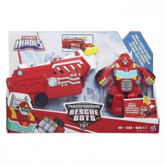 Jucarie Hasbro Playskool Heroes Transformers Rescue Bots Rescue Rig Hook &amp;amp; Ladder Heatwave Fire Bot foto
