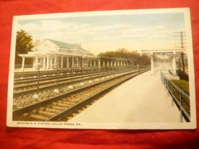 Ilustrata - Gara din Valley Forge SUA , inc.sec.XX foto