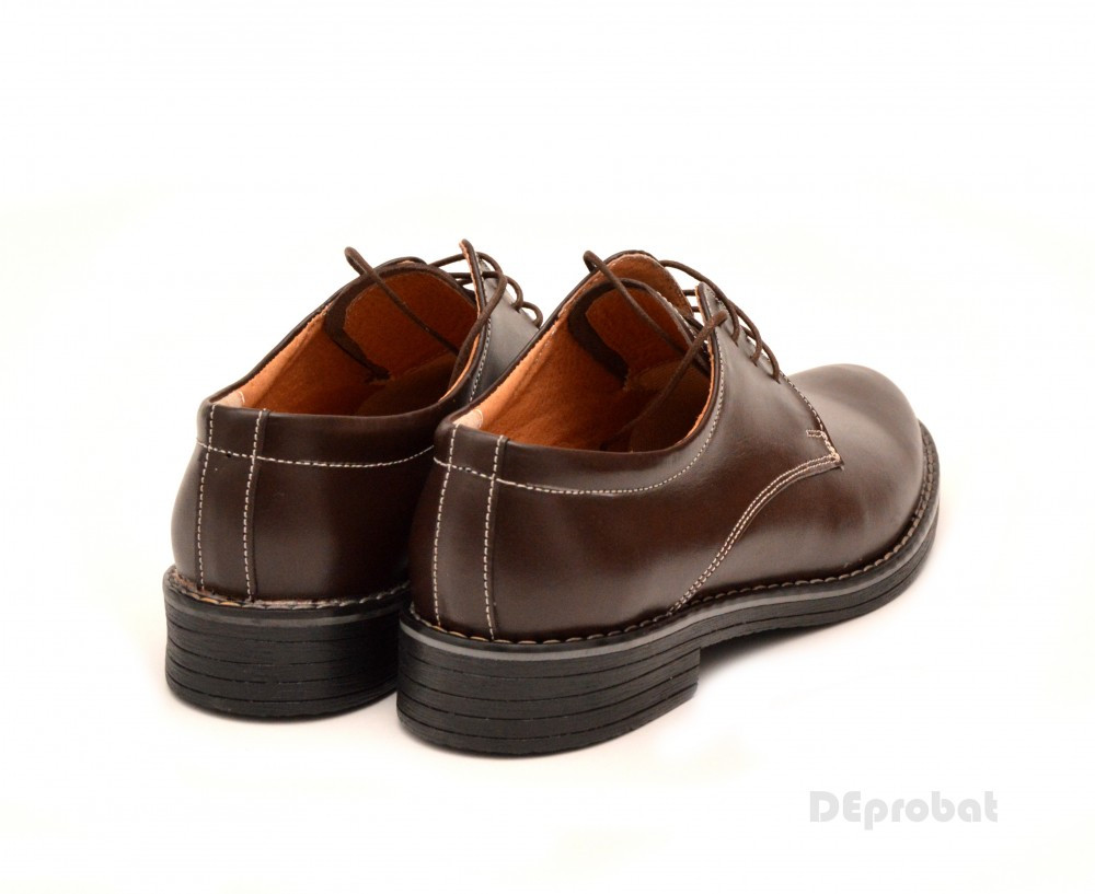 Pantofi barbati piele naturala maro casual-eleganti cu siret cod P69 |  arhiva Okazii.ro