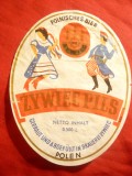 Eticheta veche de Bere Zywiec Pils - Polonia