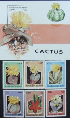 R.BENIN - CACTUSI, 1997, 6 V + 1 S/S, NEOB. - BEN 08 foto