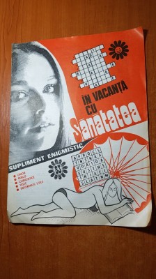 supliment revista sanatatea anii &amp;#039;80-umor rebus,curiozitati -total necompletata foto