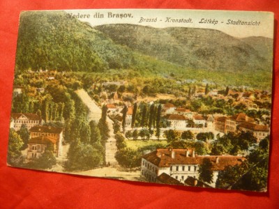 Ilustrata - Vedere din Brasov- circulat 1924 foto