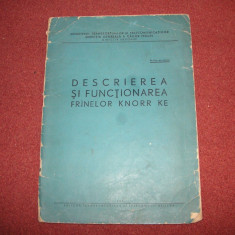 Descrierea Si Functionarea Franelor Knorr Ke - Directia vagoane - 1965