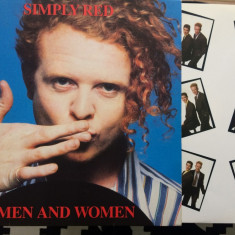 simply red men and women 1987 disc vinyl lp muzica synth pop rock ed. vest VG+