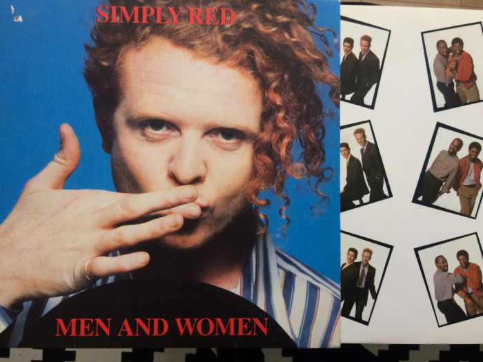 simply red men and women 1987 disc vinyl lp muzica synth pop rock ed. vest VG+