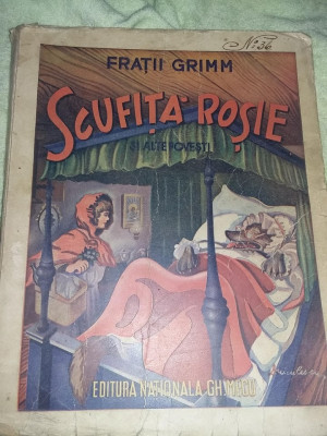 Carte SCUFITA ROSIE SI ALTE POVESTI/ILUSTRATII-EUGENIU DUICULESCU=FRATII GRIMM foto