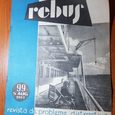 revista rebus nr. 99 din 5 august 1961-doar 3 rebusuri completate