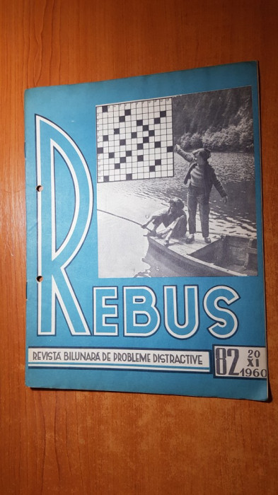 revista rebus nr. 82 din 20 noiembrie 1960-4 rebusuri completate