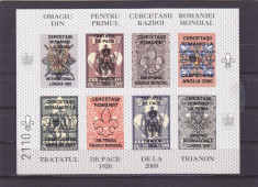 OMAGIU PENTRU CERCETASII ROMANIEI DIN PRIMUL RAZBOI MONDIAL,2000,MNH,O/P,ROMANIA foto