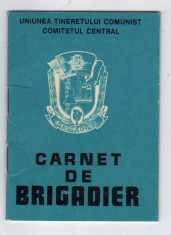 CARNET DE BRIGADIER SANTIERUL NATIONAL CANALUL DUNARE MAREA NEAGRA UTC foto