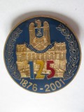 Cumpara ieftin Rara! Insigna Cercul Militar National 125 ani 1876-2001,diametrul=40 mm