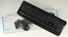 Kit Tastatura + Mouse Microsoft Desktop 850, Wireless, Negru, GARANTIE foto