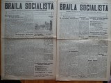 Ziarul Braila Socialista , an 1 , nr. 1 si 2 , 1926