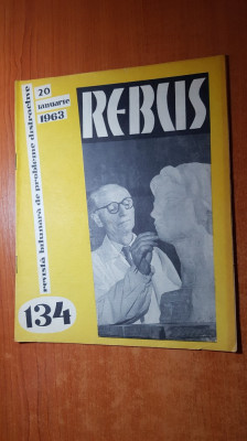 revista rebus nr. 134 din 20 ianuarie 1963 foto