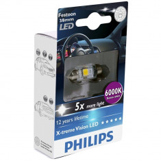 Bec led Philips, c5w, 12v 1w, X-treme vision plus, 1 buc foto