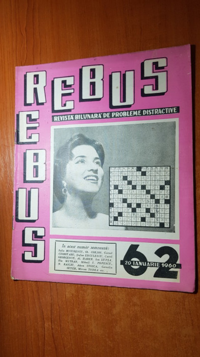 revista rebus nr. 62 din 20 ianuarie 1960