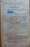 Extract de casatorie din Bucuresti, 1927, Adrian Strul; Uniunea cantorilor evrei din Bucuresti, 2 documente originale
