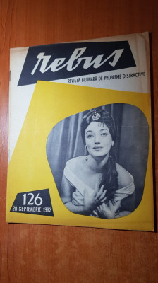 revista rebus nr. 126 din 20 septembrie 1962 foto