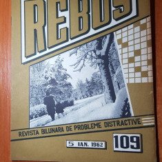 revista rebus nr. 109 din 5 ianarie 1962-doar 3 rebusuri completate