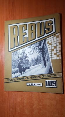 revista rebus nr. 109 din 5 ianarie 1962-doar 3 rebusuri completate foto