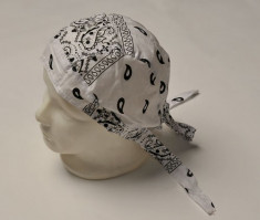 Du-rag ( bandana pt. cap ) floral alb.. Oferta !! foto