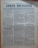 Cumpara ieftin Ziarul Arhiva Socialista , foaie de critica si documentare , an 1 , nr. 1 , 1931