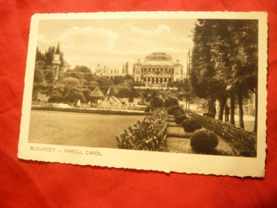 Ilustrata Bucuresti - Parcul Carol I -Muzeul Militar , interbelica,Ed.Socec foto