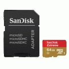 64GB MicroSDXC CLS10 80MB/s + adaptor SD SanDisk foto