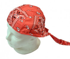 Du-rag ( bandana pt. cap ) floral rosie deschis foto