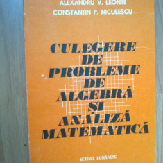 h3b Culegere De Probleme De Algebra Si Analiza Matematica - Alexandru V. Leonte