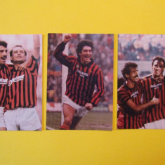 Lot 3 foto fotbalisti - AC MILAN (Paolo Rossi,Virdis,Hateley,Wilkins)