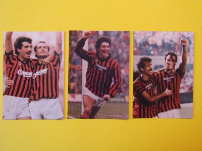 Lot 3 foto fotbalisti - AC MILAN (Paolo Rossi,Virdis,Hateley,Wilkins) foto
