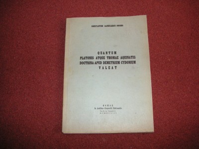 Quantum Platonis Atque Thomae Aquinatis Doctrina Apud Demetrium Cydonium Valeat foto