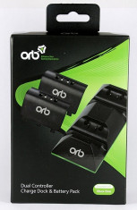 ORB Dual Controller Charge Dock cu 2 acumulatori Xbox One foto