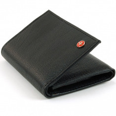 Portofel Casual BARBATI ORIGINAL ALPINE SWISS Trifold Negru MADE IN USA foto