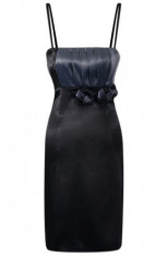 Rochie eleganta, Emar Shop, satin, negru foto