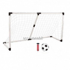 Set Poarta de Fotbal cu Minge si Pompa Soccer Goal Set 186x120x72cm foto