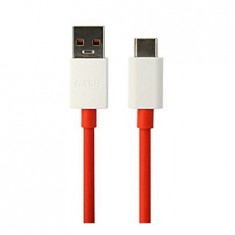 Cablu date ONEPLUS pentru One 3/3T/5, USB la Type-C, 1m, Rosu foto