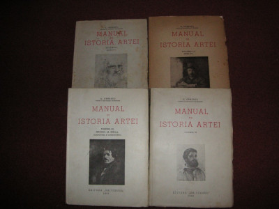 Manual de Istoria Artei - G. Oprescu (4 volume) foto