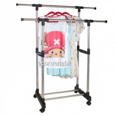 Stender Telescopic Dublu cu Bare Suport Umerase 30kg WJ8802S foto