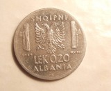 Cumpara ieftin ALBANIA 0,20 LEKE 1939 / EROARE DE BATERE , MUCHIE APLATIZATA / NONMAGNETIC, Europa