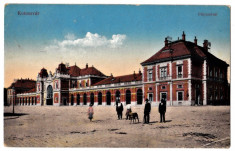 Cluj Kolozsvar,ilustrata circulata in 1915 gara foto